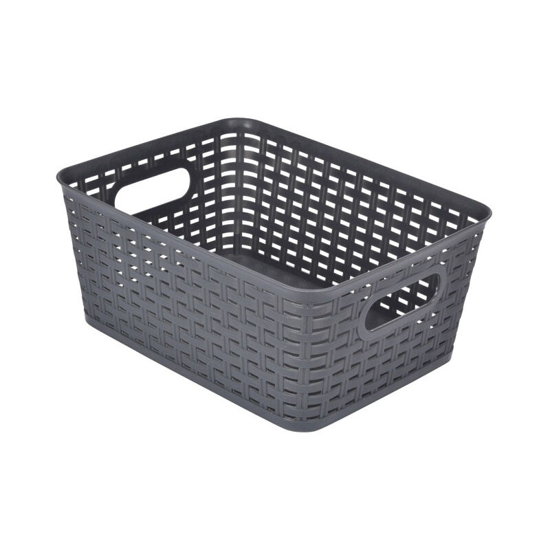 Panière à Linge 'Effet Tressé' 9L Gris