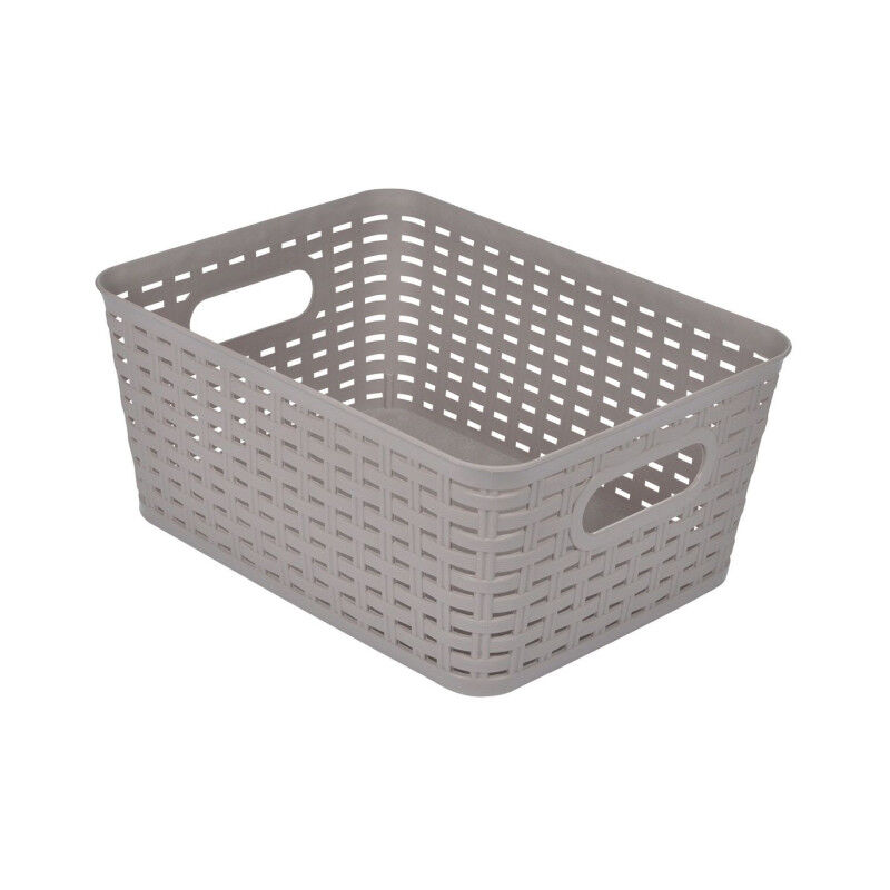 Panière à Linge 'Effet Tressé' 9L Taupe