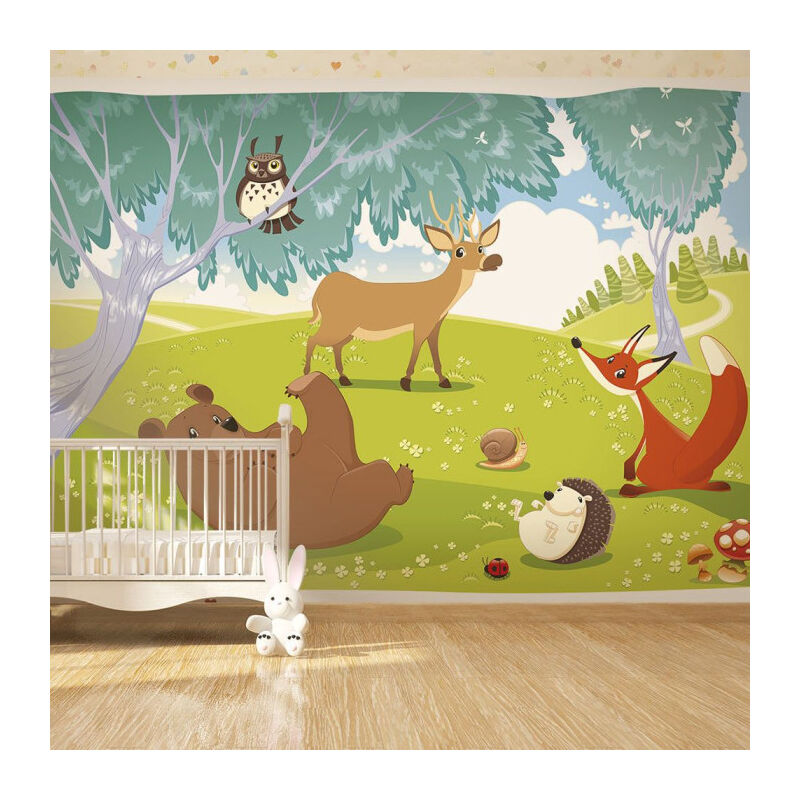 Papier Peint 'Animaux Hilares' 70 x 100 cm