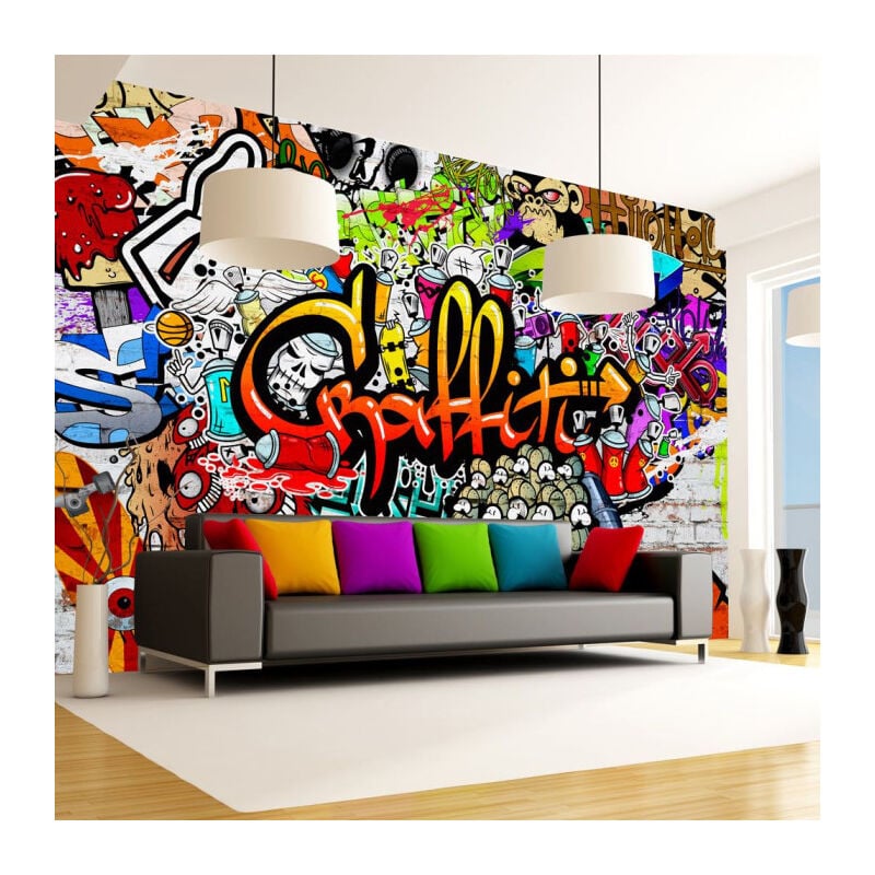 Papier Peint 'Colorful Graffiti' 245 x 350 cm
