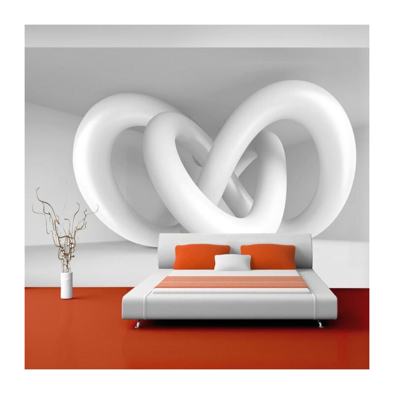 Papier Peint 'White Weave' 70 x 100 cm