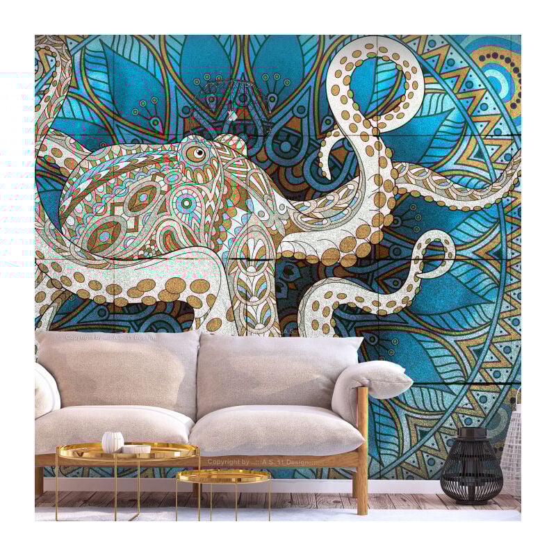 Papier Peint 'Zen Octopus' 105 x 150 cm