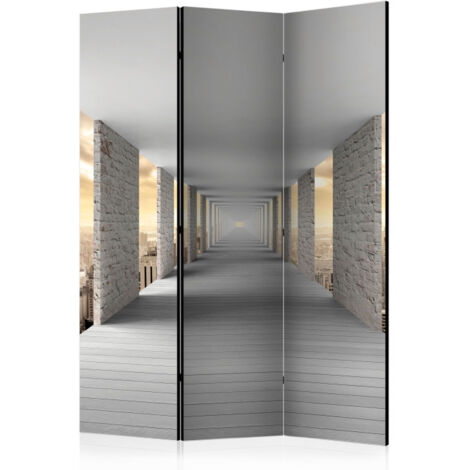Paris Prix – Paravent 3 volets Skyward Corridor 135x172cm – Bois et toile intissée – Impression Full HD recto/verso – Charnières métalliques