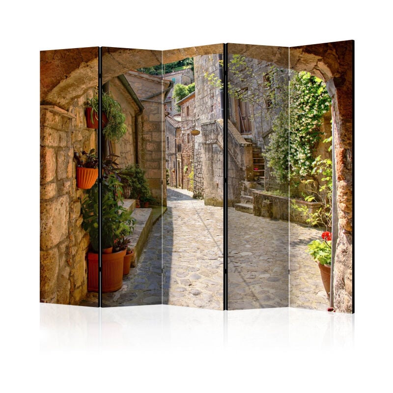 Paris Prix - Paravent 5 Volets 'Provincial Alley in Tuscany' 172x225cm