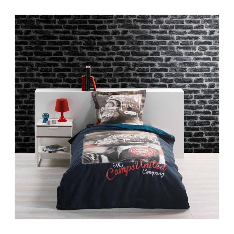 Parure de Lit 2 Pièces 'Camps Football' 140x200cm Bleu