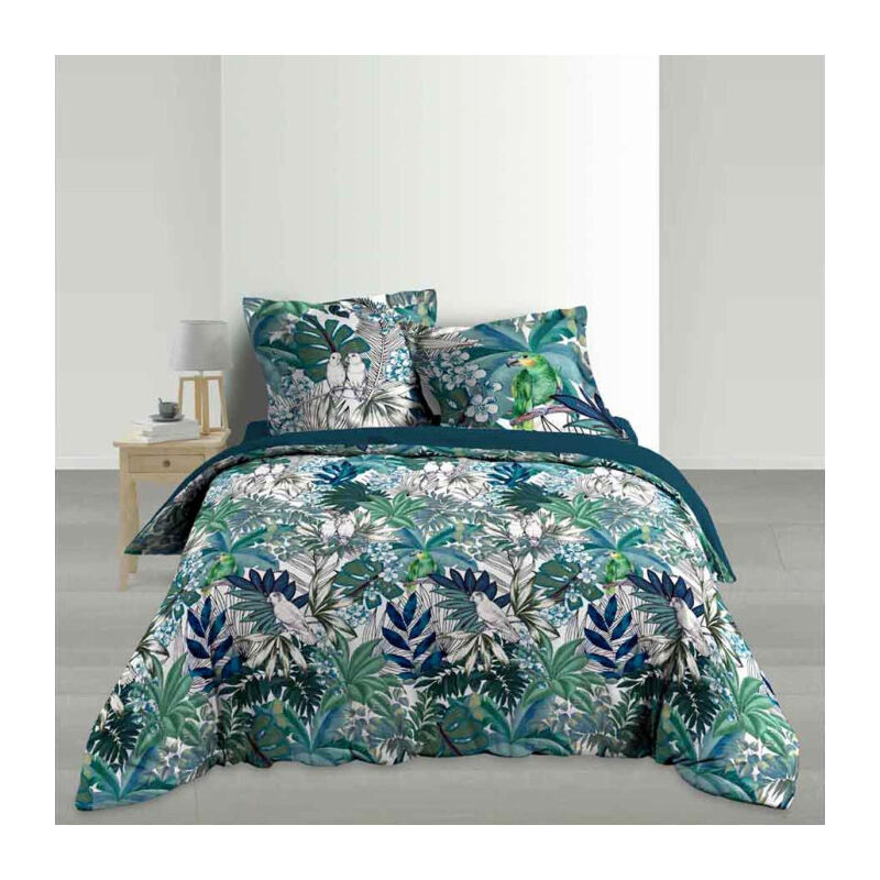 Parure de Lit 3 Pièces "Colibri" 240x220cm Vert
