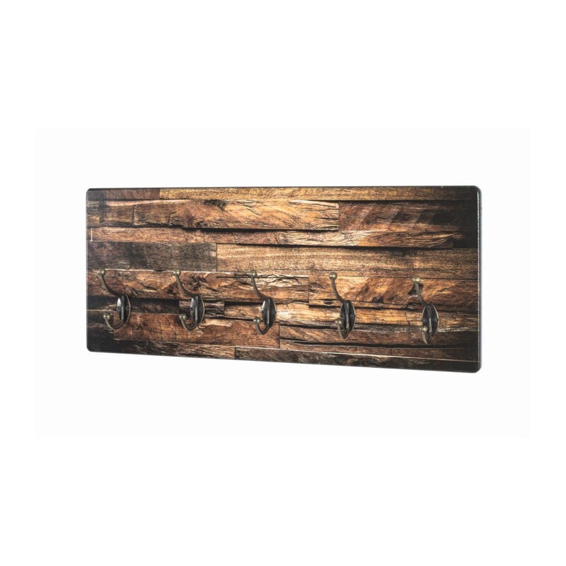 Patère Murale Design 'John' 60cm Marron