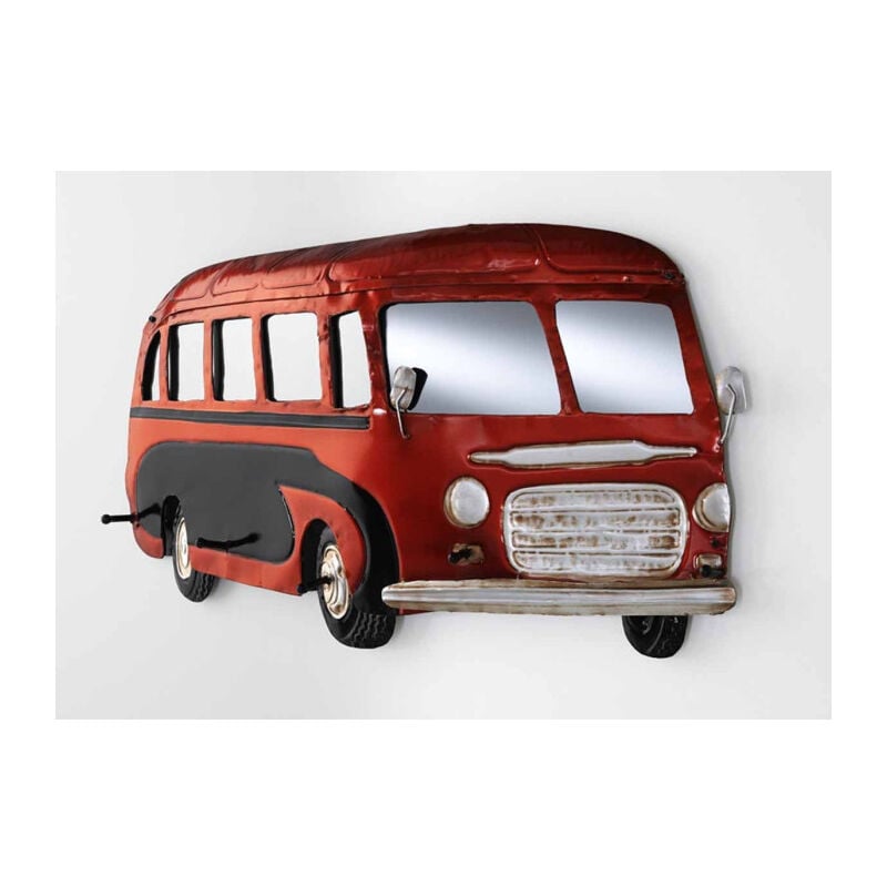 Patère Murale Vintage 'Bus' 79cm Rouge