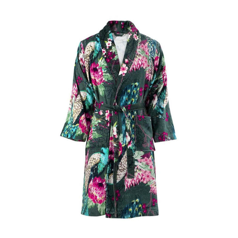 Peignoir de Bain en Coton 'Blossom' Vert m