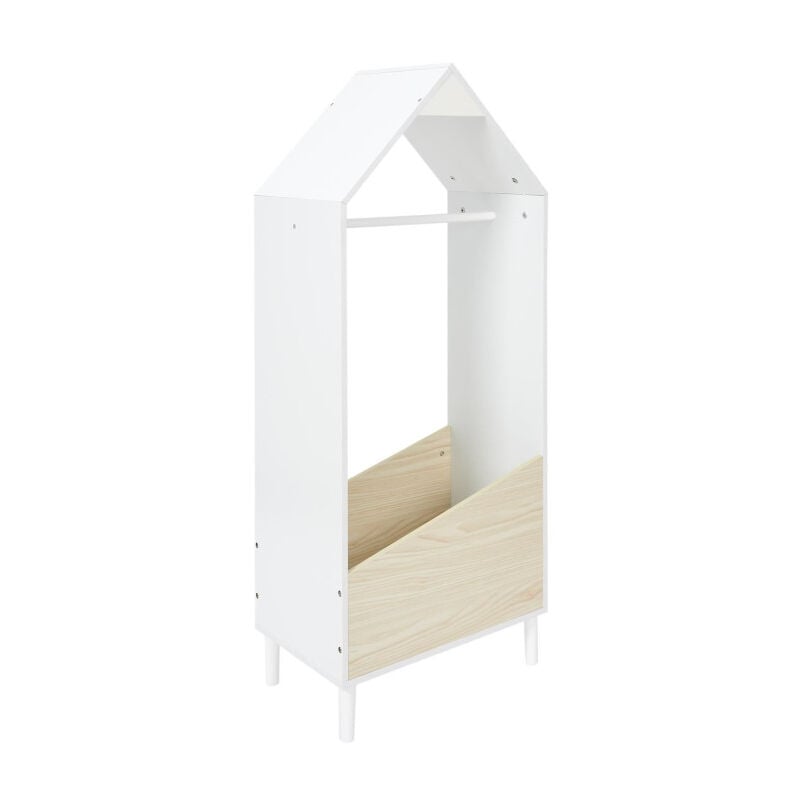 Penderie Enfant 'Maya' 116cm Blanc & Beige