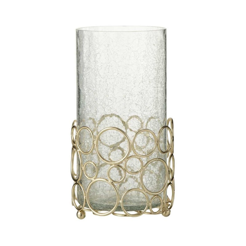 Paris Prix - Photophore Design en Verre 'Kyev' 32cm Transparent