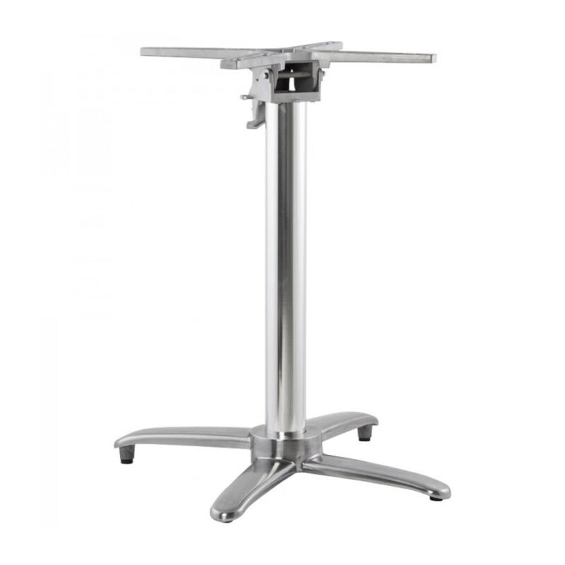 Paris Prix - Pied de Table en Aluminium 'Aludo' 75cm Argent