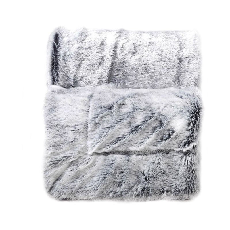 Plaid Imitation Fourrure 'Antartic' 125x150cm Gris