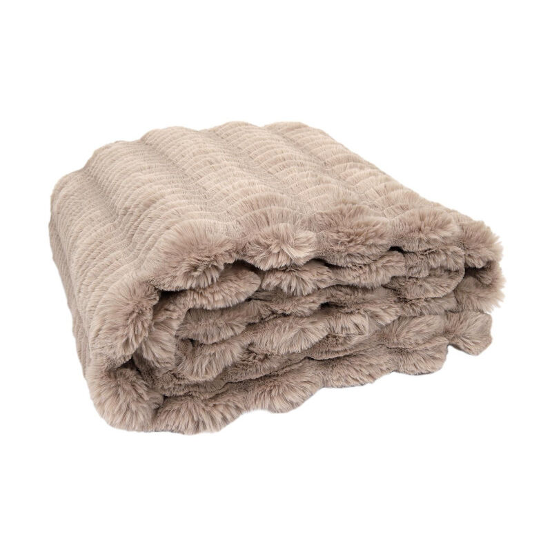 Plaid Imitation Fourrure "Opulence" 120x150cm Taupe Plaid Imitation Fourrure "Opulence" 120x150cm Taupe