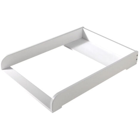Paris Prix – Plan à langer pour commode 76cm – Matière pin massif et MDF – Dimensions L. 76 x l. 54 x H. 10 cm – Couleur blanc