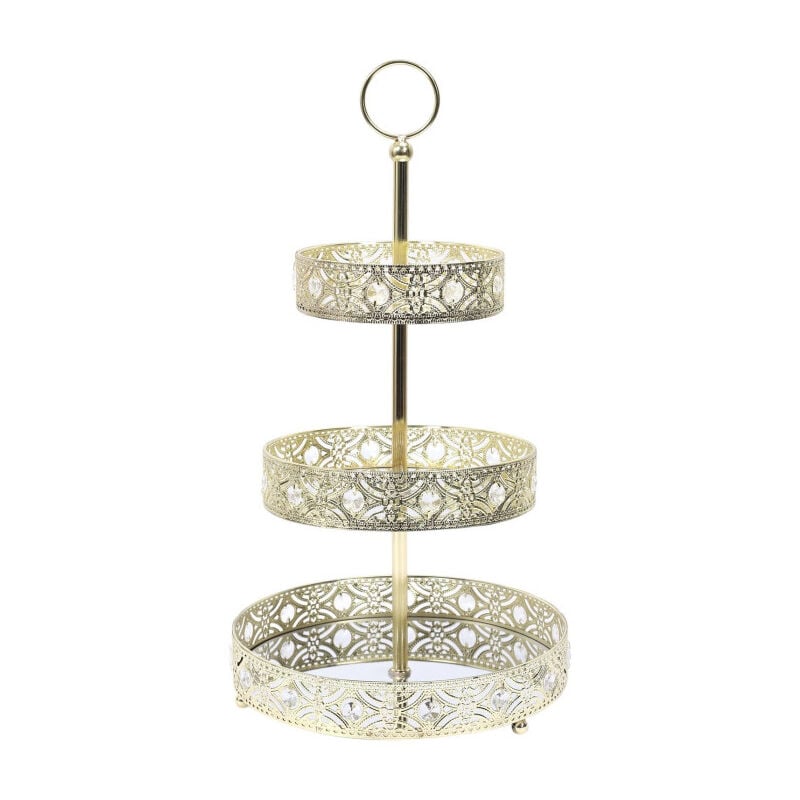 Plateau de Présentation Déco '3 Étages' 43cm Or