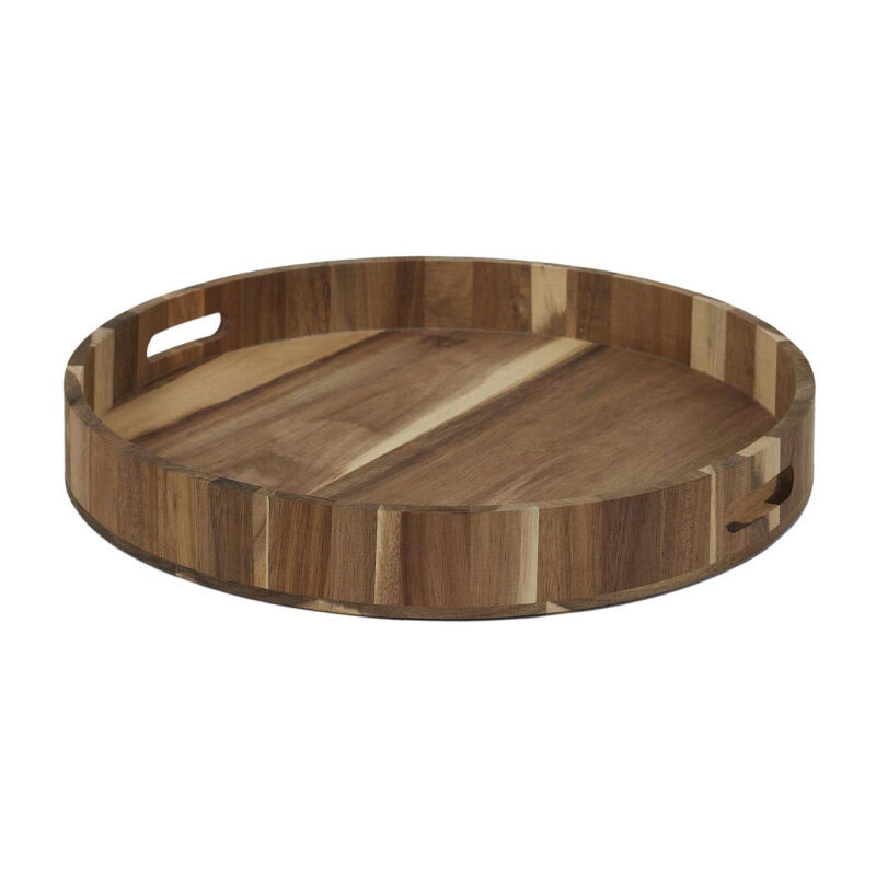 Plateau de Service Design 'Acacia' 40cm Marron