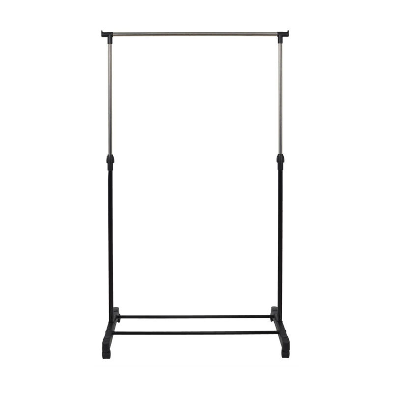 Paris Prix – Portant à vêtements en métal sur roulettes 90cm noir – Charge maximale 10kg – Hauteur réglable 90 à 160cm – Idéal pour rangement optimisé