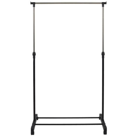 Paris Prix – Portant à vêtements en métal sur roulettes 90cm noir – Charge maximale 10kg – Hauteur réglable 90 à 160cm – Idéal pour rangement optimisé