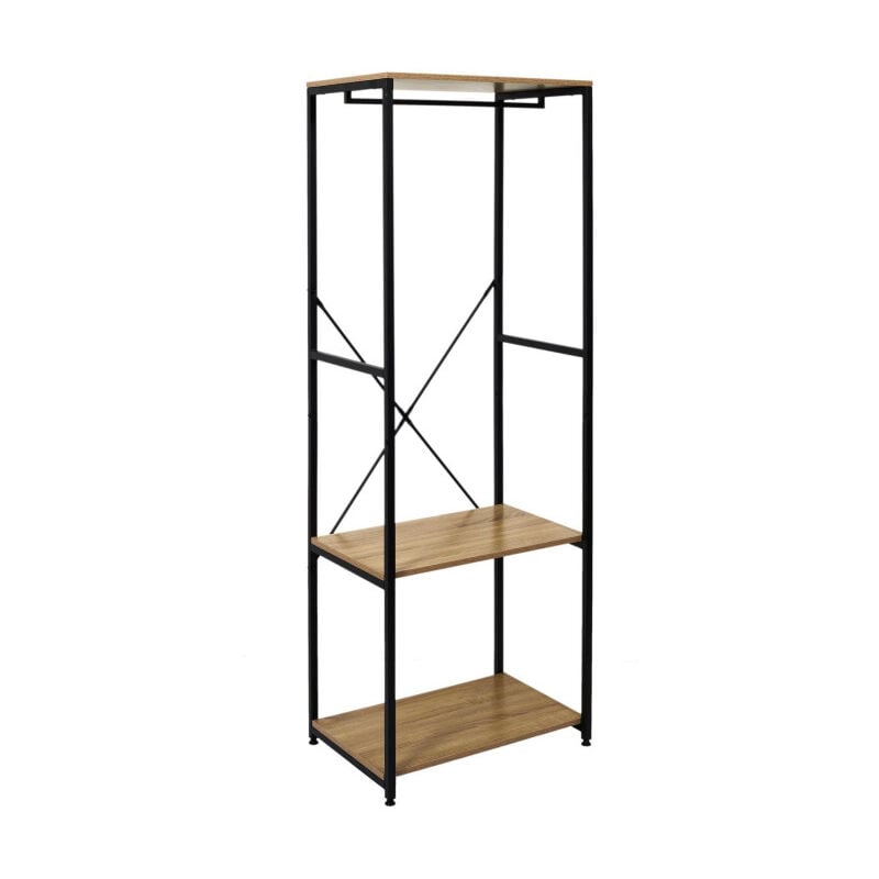 Portant à Vêtements 'Stan' 167cm Naturel & Noir