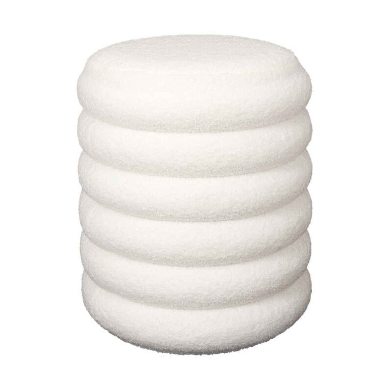 Pouf & Coffre de Rangement 'Freya' 43cm Blanc