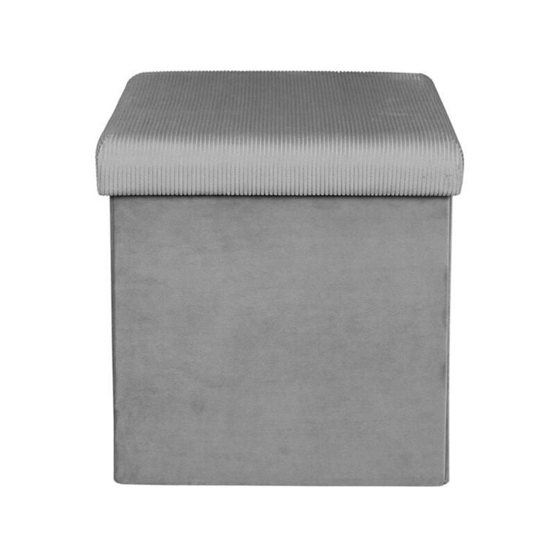 Pouf & Coffre de Rangement 'Giulia' 38cm Gris