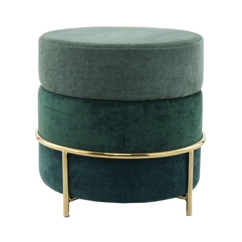 Pouf Design en Velours 'Matilda' 48cm Vert