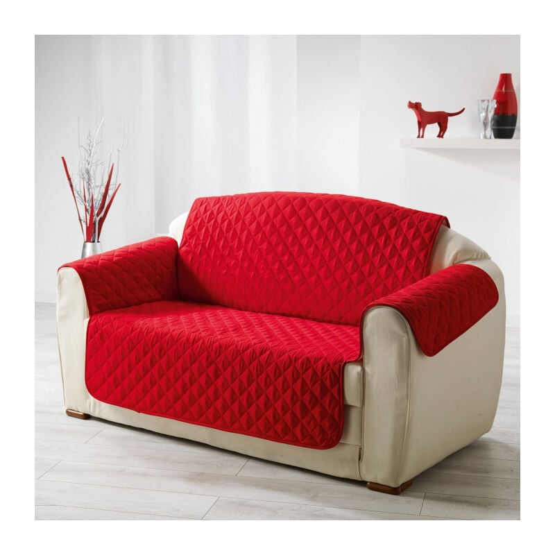 Protège Canapé Matelassé 'Club' 179x279cm Rouge