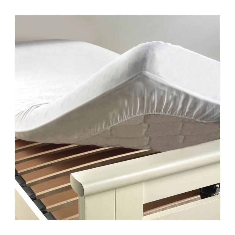 Paris Prix - Protège Matelas 'Ponny aa' 160x200cm Blanc
