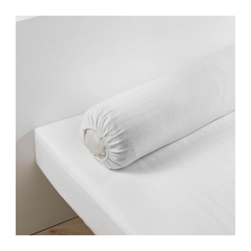 Paris Prix - Protège Traversin 'Molly' 45x145cm Blanc