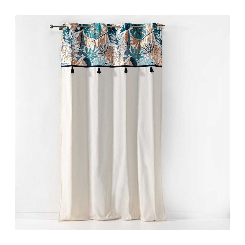Rideau à Œillets Imprimé 'Alianor' 140x240cm Naturel