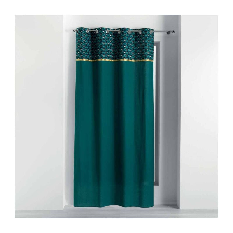 Rideau à Œillets Imprimé 'Art Chic' 140x240cm Bleu