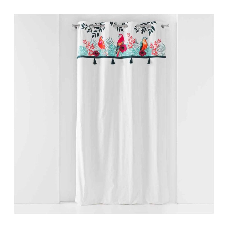 Rideau à Œillets Imprimé 'Caracas' 140x240cm Blanc