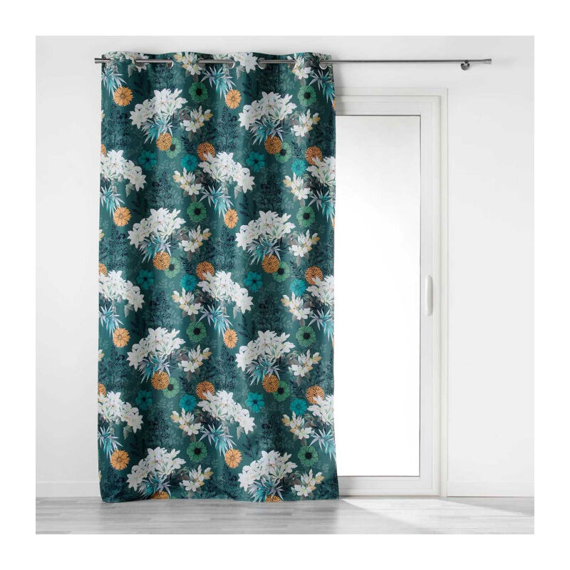 Rideau à Œillets Occultant 'Osaka' 135x260cm Bleu