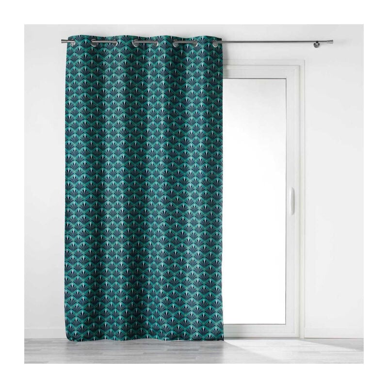 Rideau à Œillets Occultant 'Surya' 135x260cm Bleu