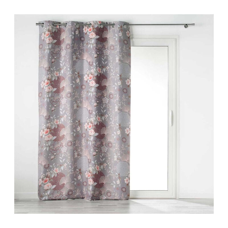 Rideau à Œillets Occultant 'Yokahama' 135x260cm Gris