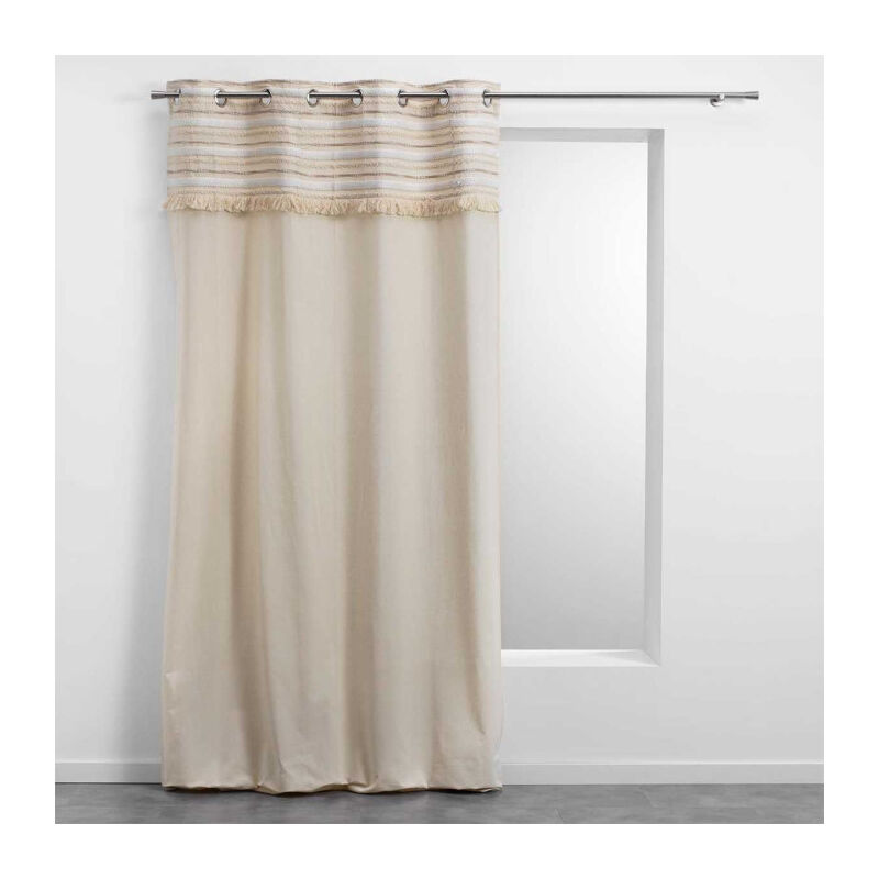 Rideau à Œillets Tissé 'Atlas' 140x240cm Naturel
