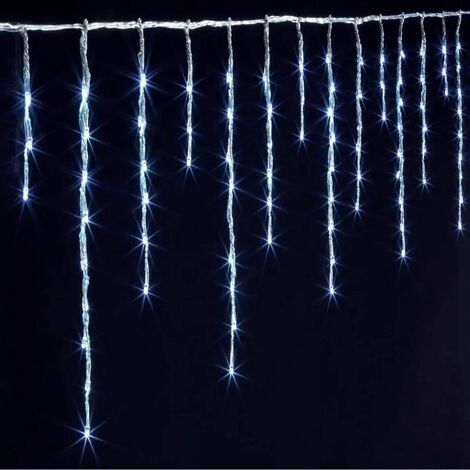 Paris Prix - Rideau Lumineux Led 60 Tombées 6m Blanc Froid