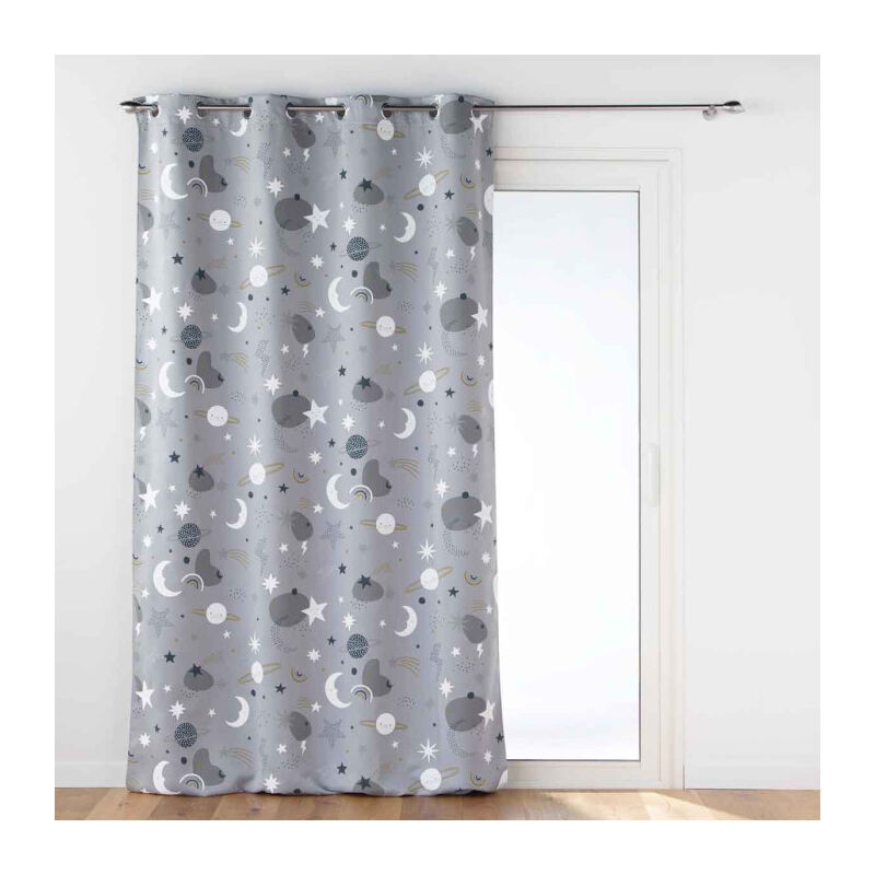 Rideau Occultant 'Moonlight' 140x260cm Gris