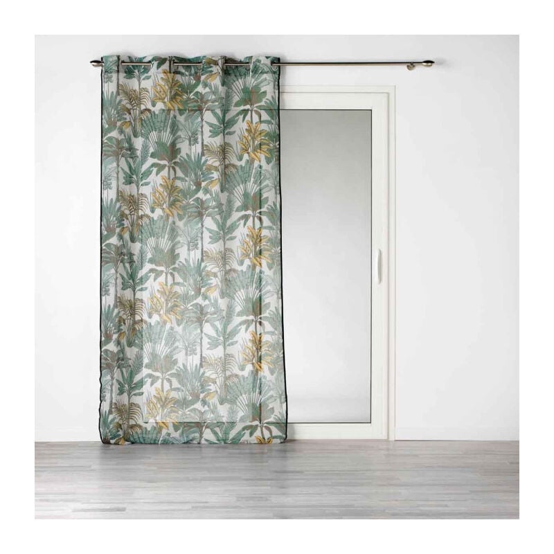 Rideau Voilage à Œillets "Balinesia" 140x240cm Vert
