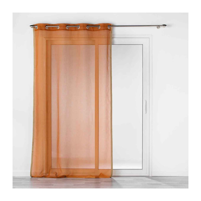 Rideau Voilage à Œillets 'Sarah' 140x240cm Terracotta