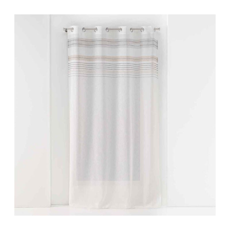 Rideau Voilage à Œillets 'Zola' 140x280cm Blanc