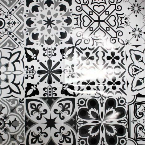Paris Prix – Rouleau adhésif décoratif 45x200cm – PVC noir à motifs – Facile à appliquer sur murs et meubles – Pour rénovation intérieure