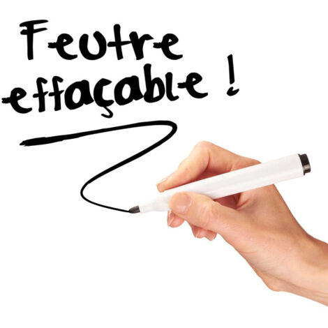 Paris Prix – Rouleau adhésif tableau blanc 45x200cm – PVC blanc pour surfaces effaçables – Compatible feutres tableau – Poids 0.242kg