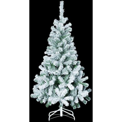 Paris Prix - Sapin De Noël Enneigé floque 180cm Blanc