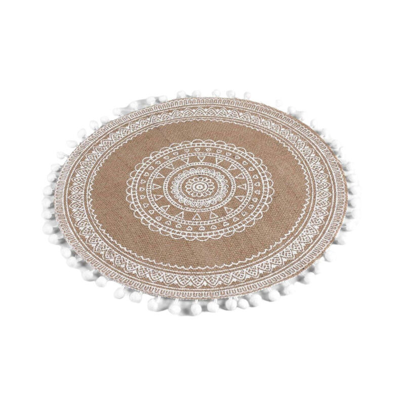 Set De Table En Jute renata 38cm Blanc - Paris Prix