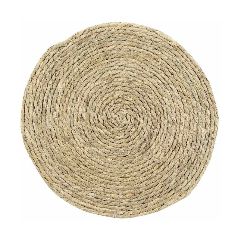 Set de Table Rond 'Paille de Jonc' 38cm Naturel