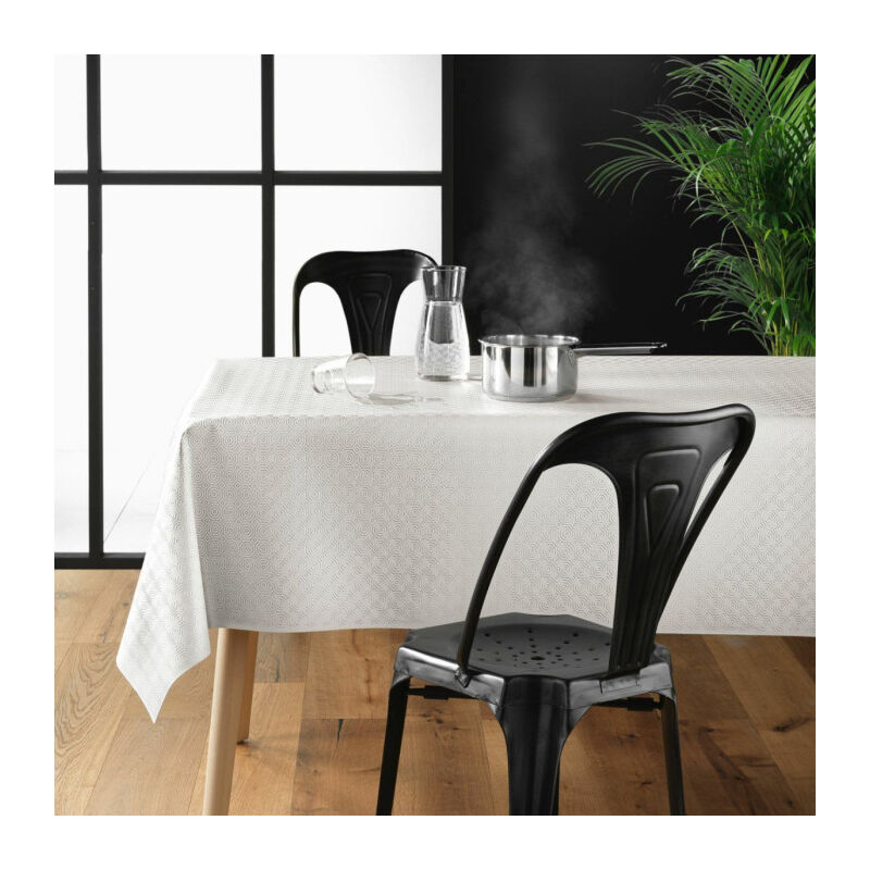 Paris Prix - Sous Nappe Protège Table 'Bulgo' 140x220cm Blanc