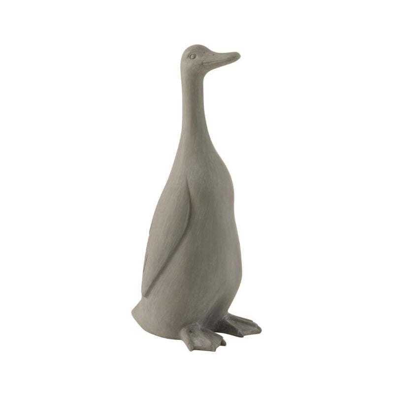 Statue Déco en Résine 'Canard Debout' 51cm Gris