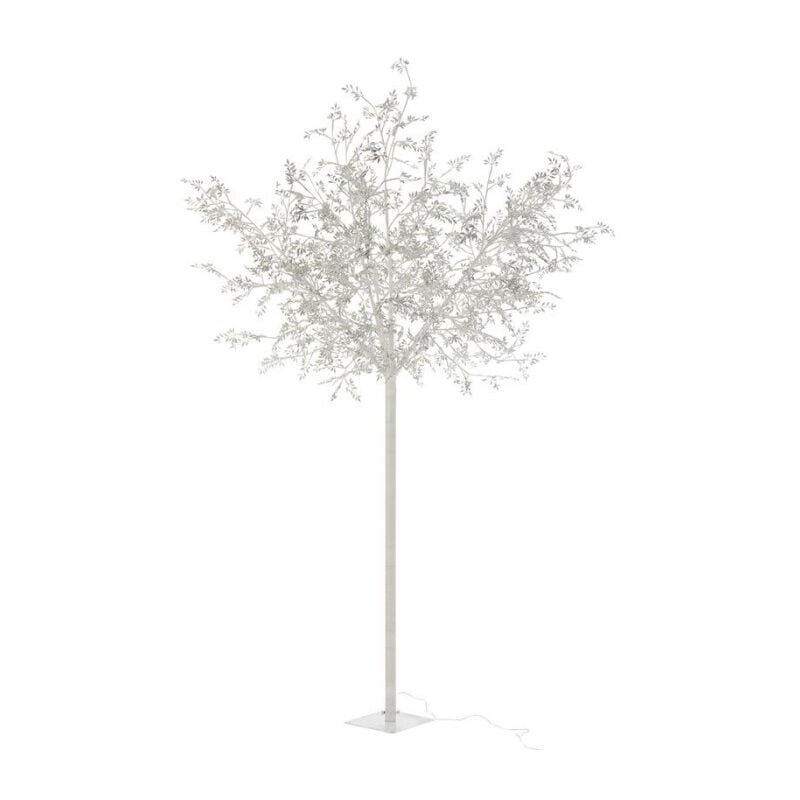 Statue Déco à LED "Arbre Feuilles" 250m Argent